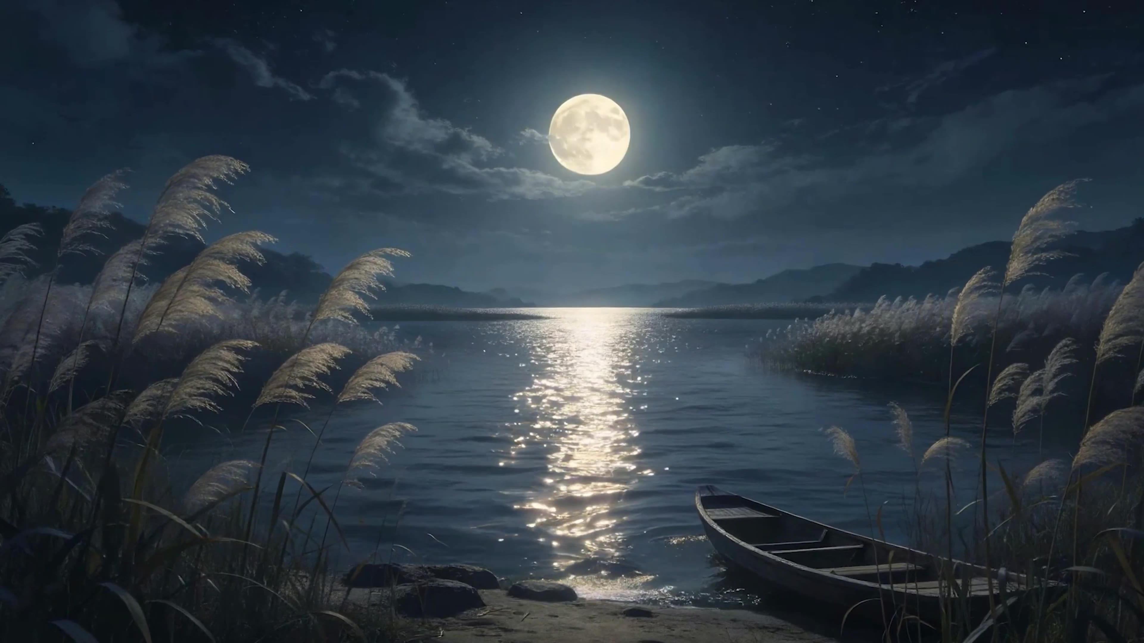 夜景树木