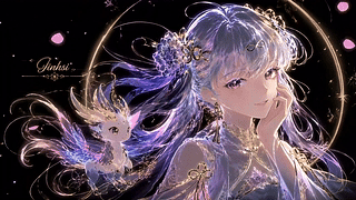 流光紫发少女与灵宠