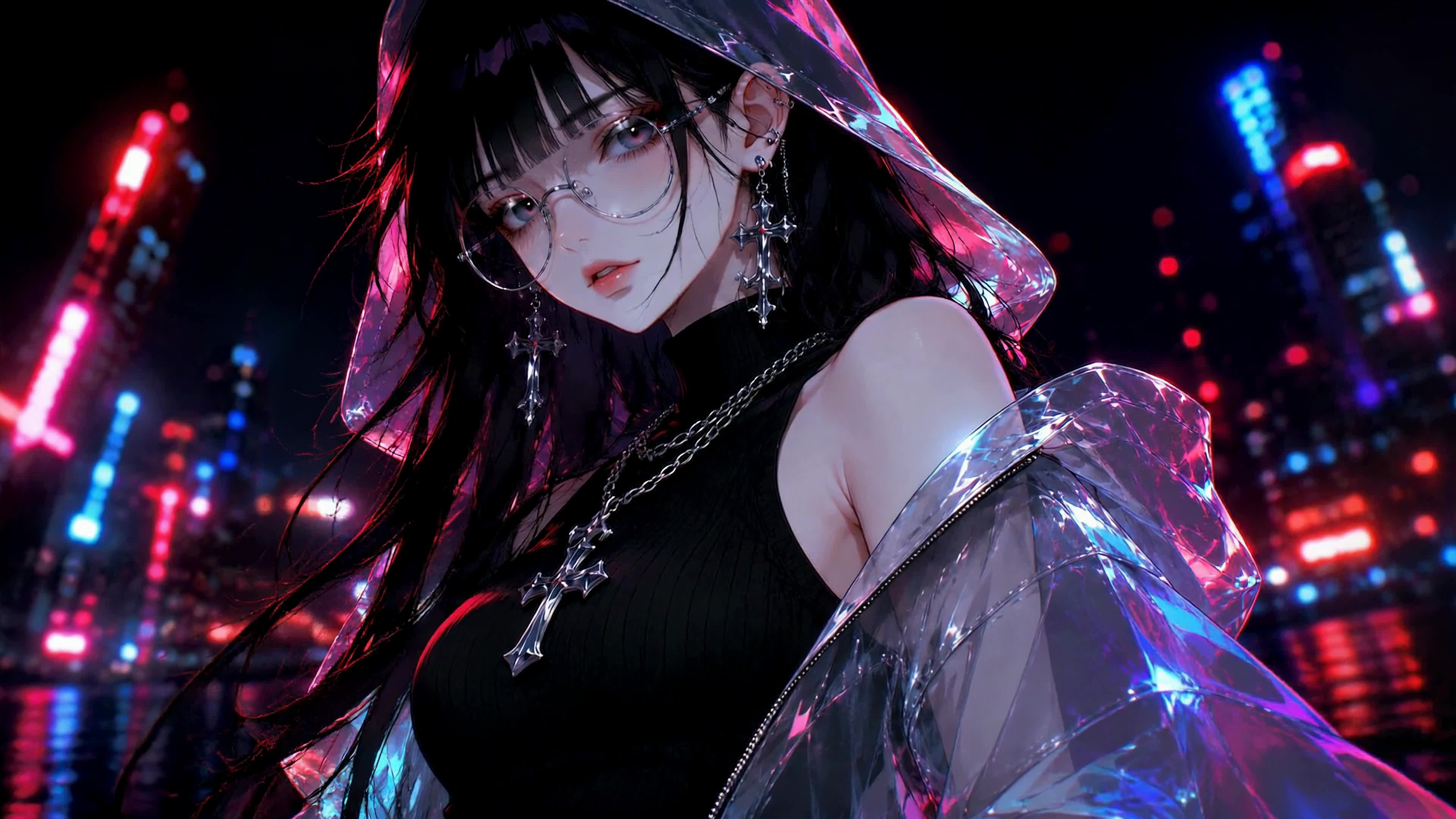 霓虹都市酷飒少女