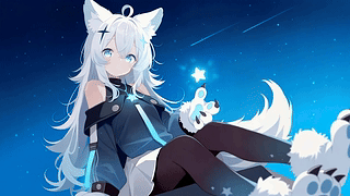 星空下的兽耳少女