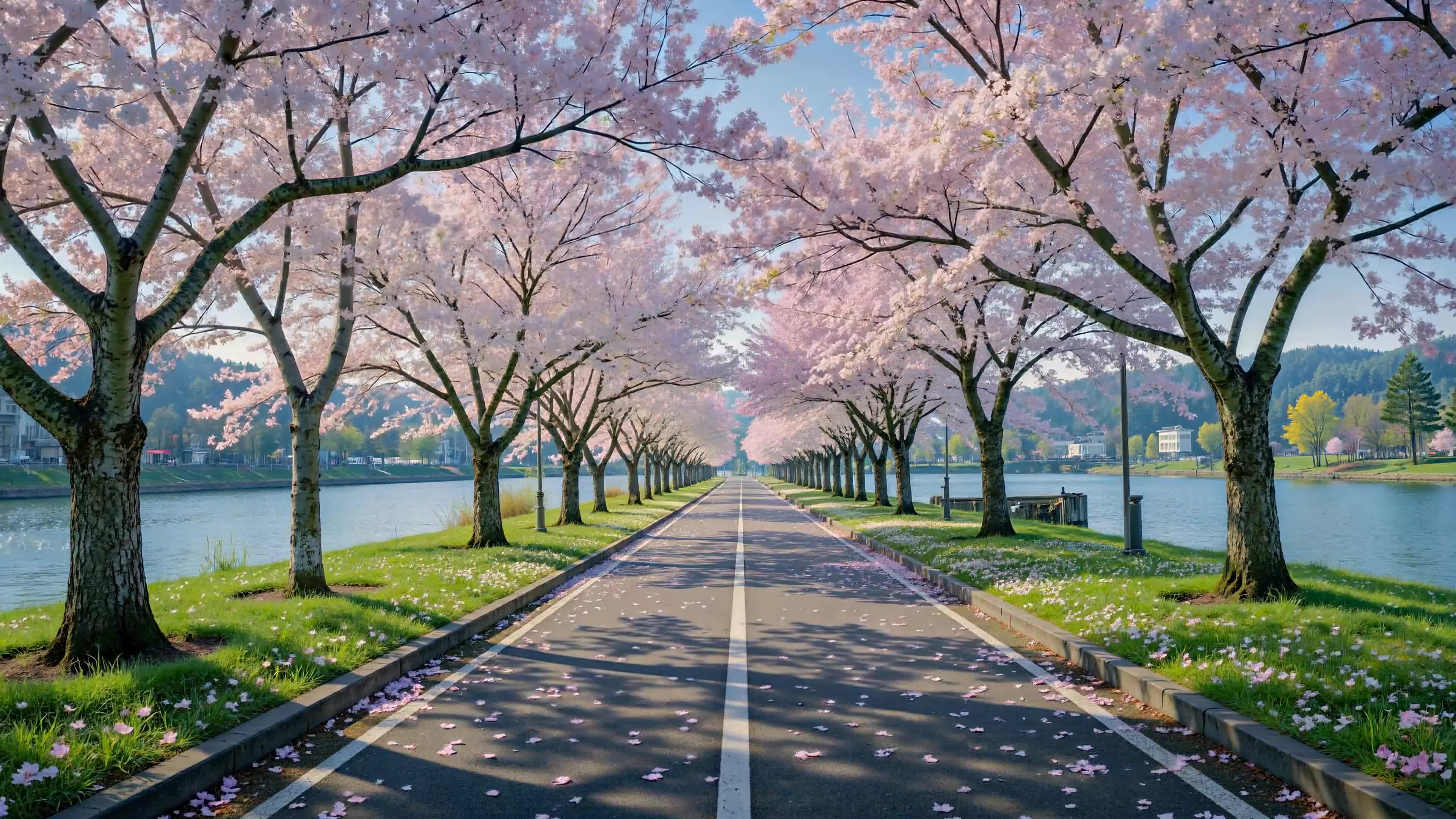 春日湖畔樱花步道