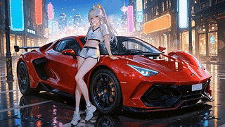 都市夜街超跑少女