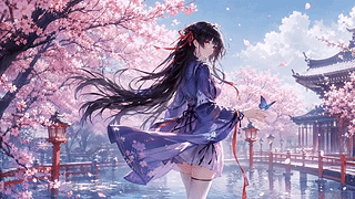 樱花下