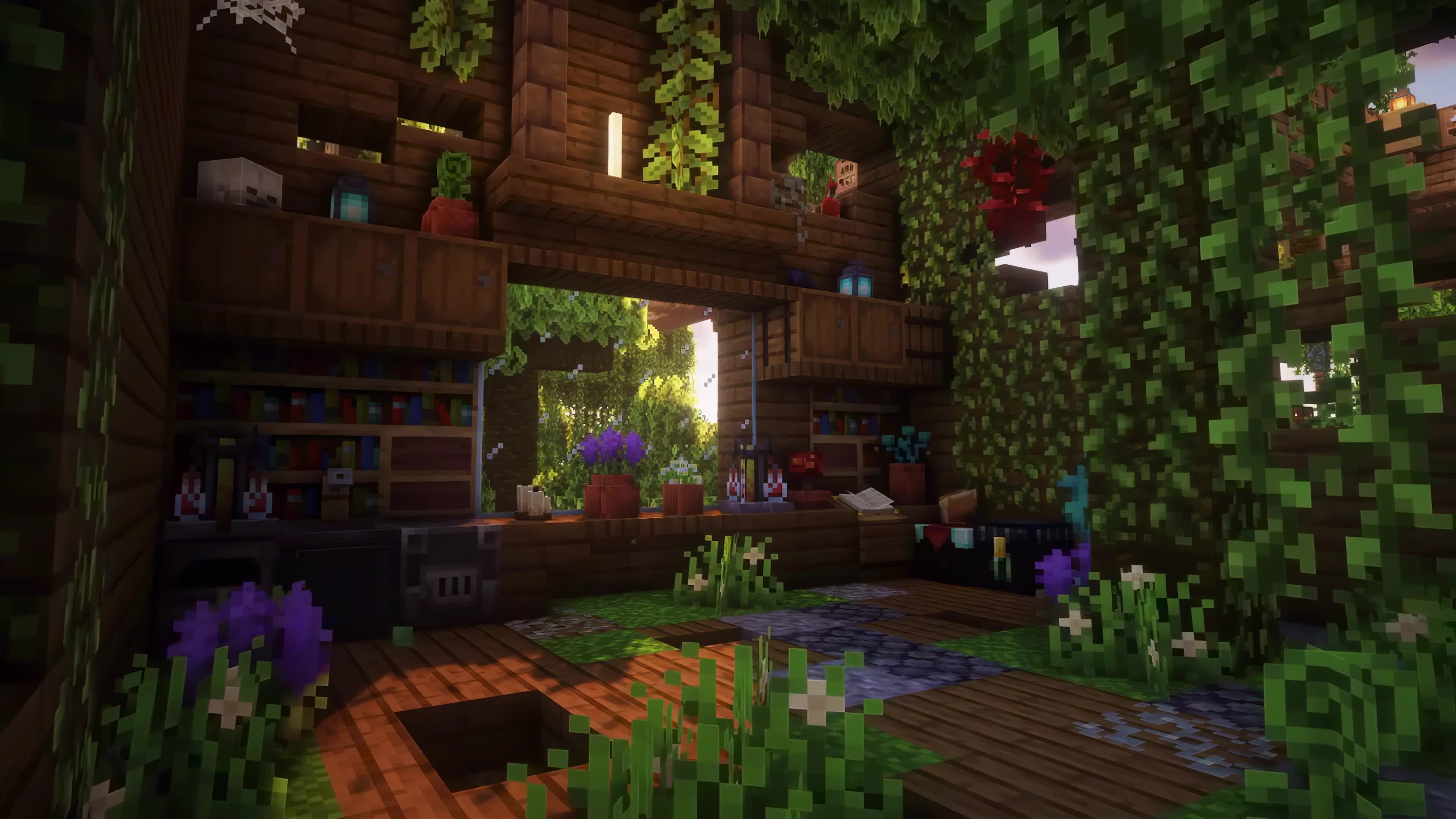 [ Overgrown Cabin Moewalls ] - 我的世界