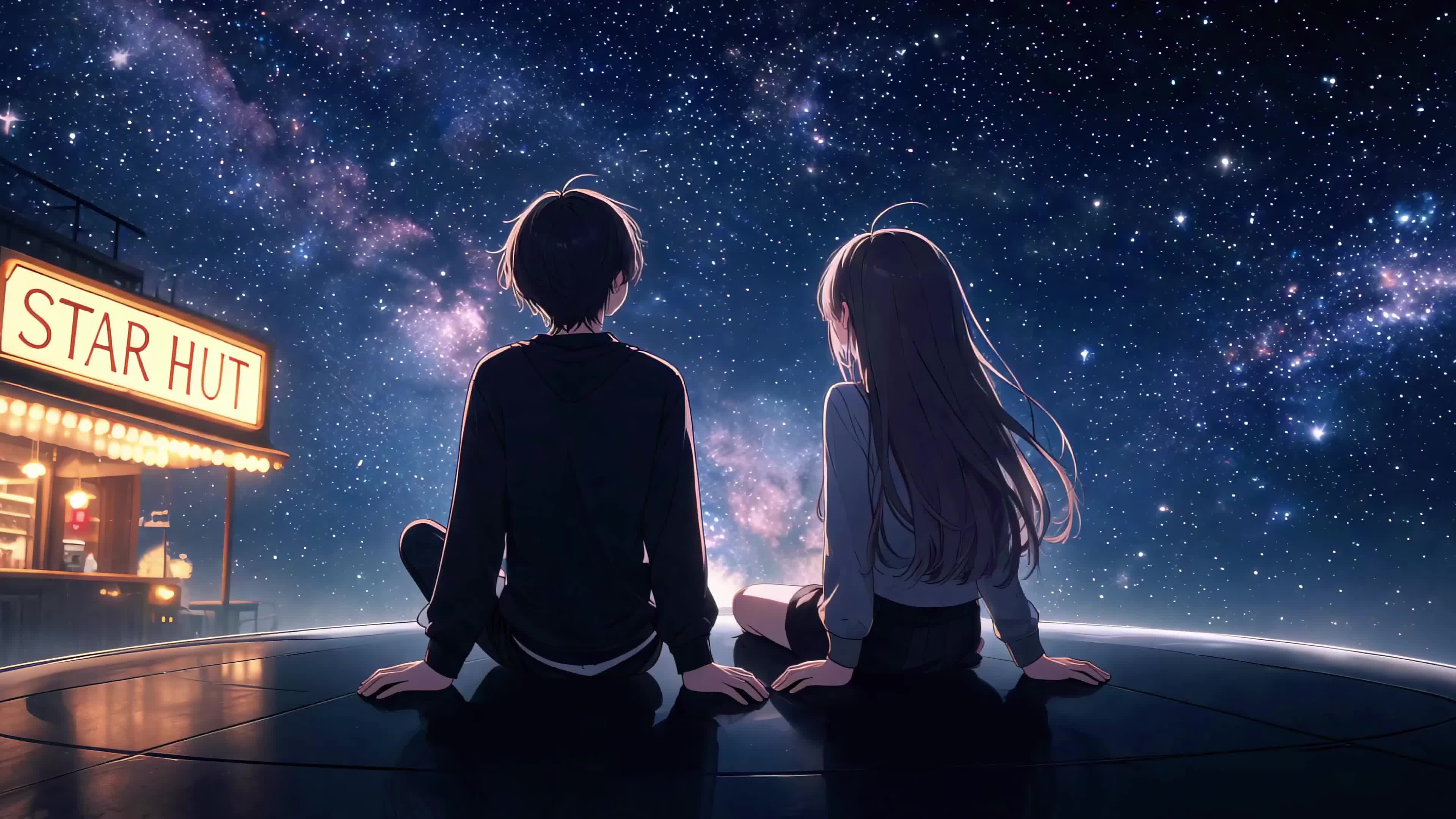 星空下的情侣