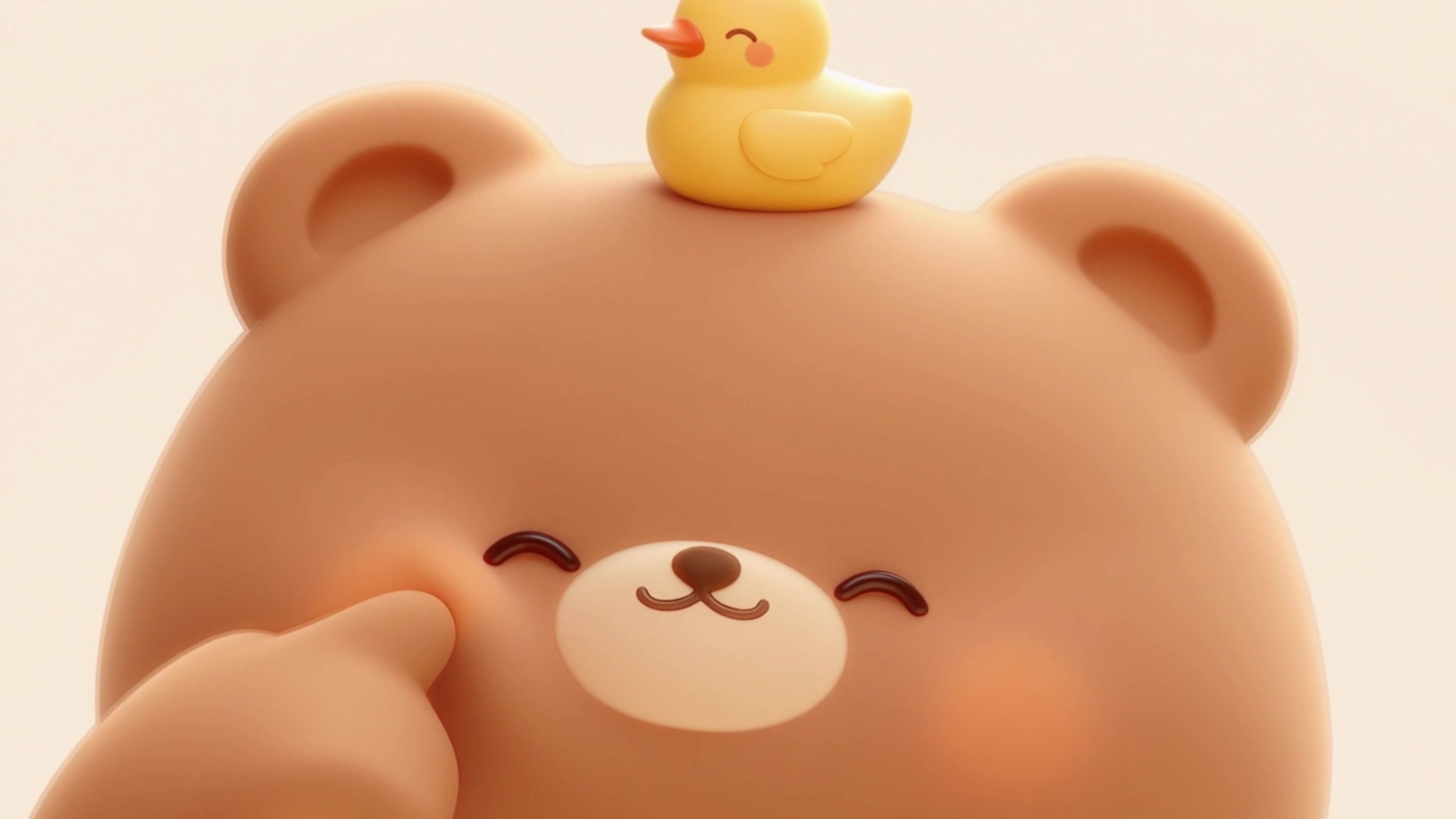 可爱小熊小鸭
