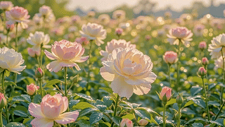 晨光月季花海