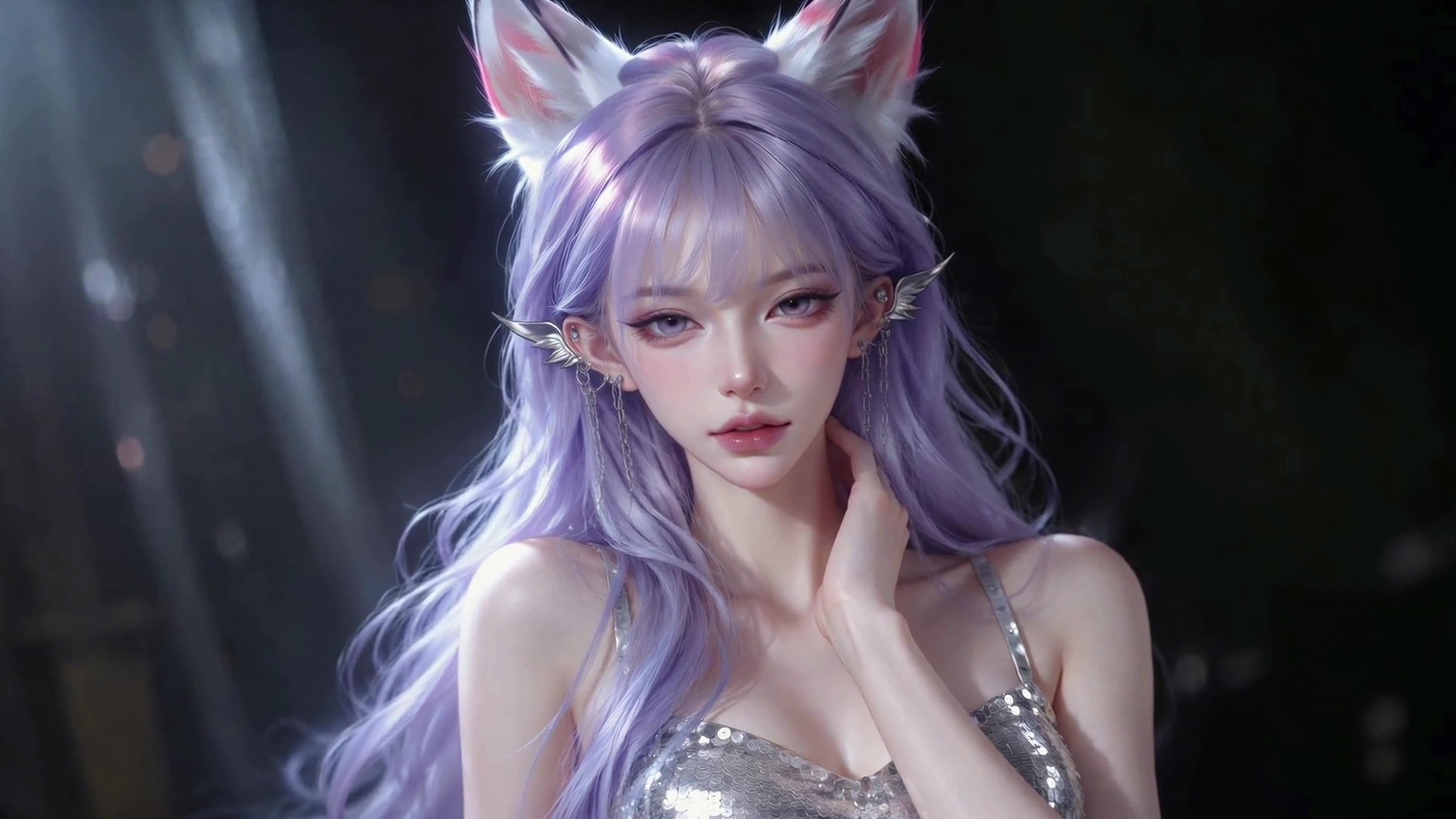 紫发狐耳少女