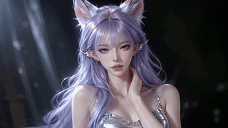 紫发狐耳少女