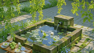 清新夏日庭院小景