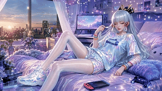 紫调梦幻电竞少女