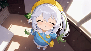 暖阳下的软萌少女