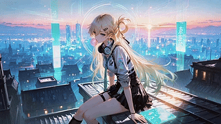 赛博都市黄昏少女