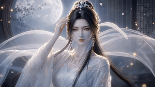 月夜轻纱古风美人