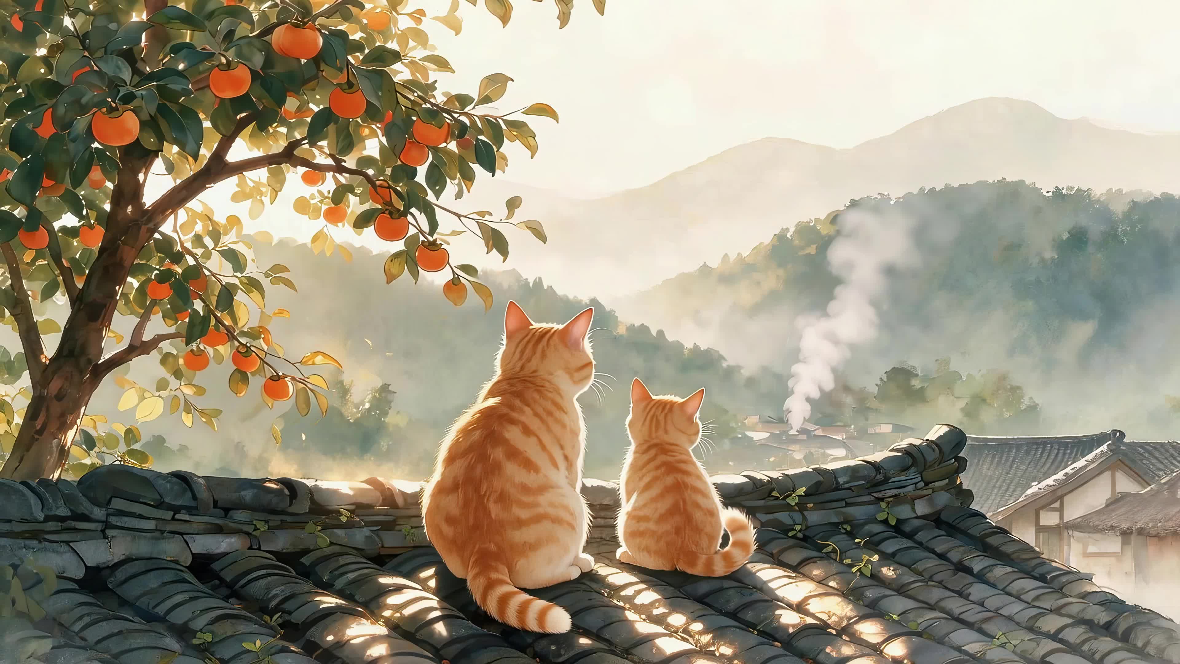 屋顶的猫咪