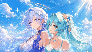 知更鸟×初音夏日同框