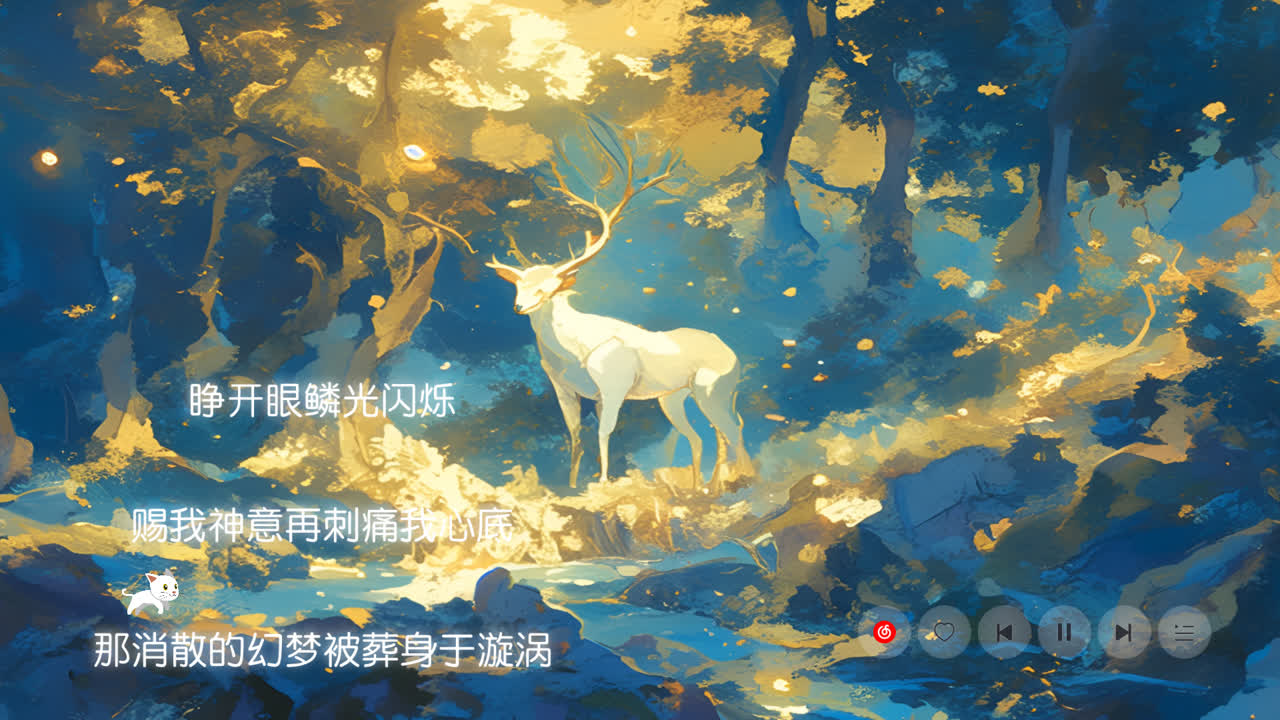 林间鹿影