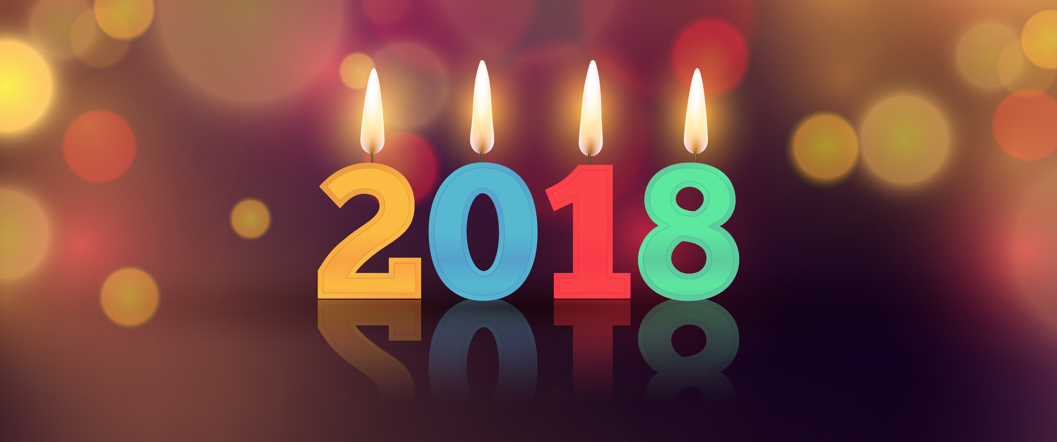 2018年新年快乐3440x144