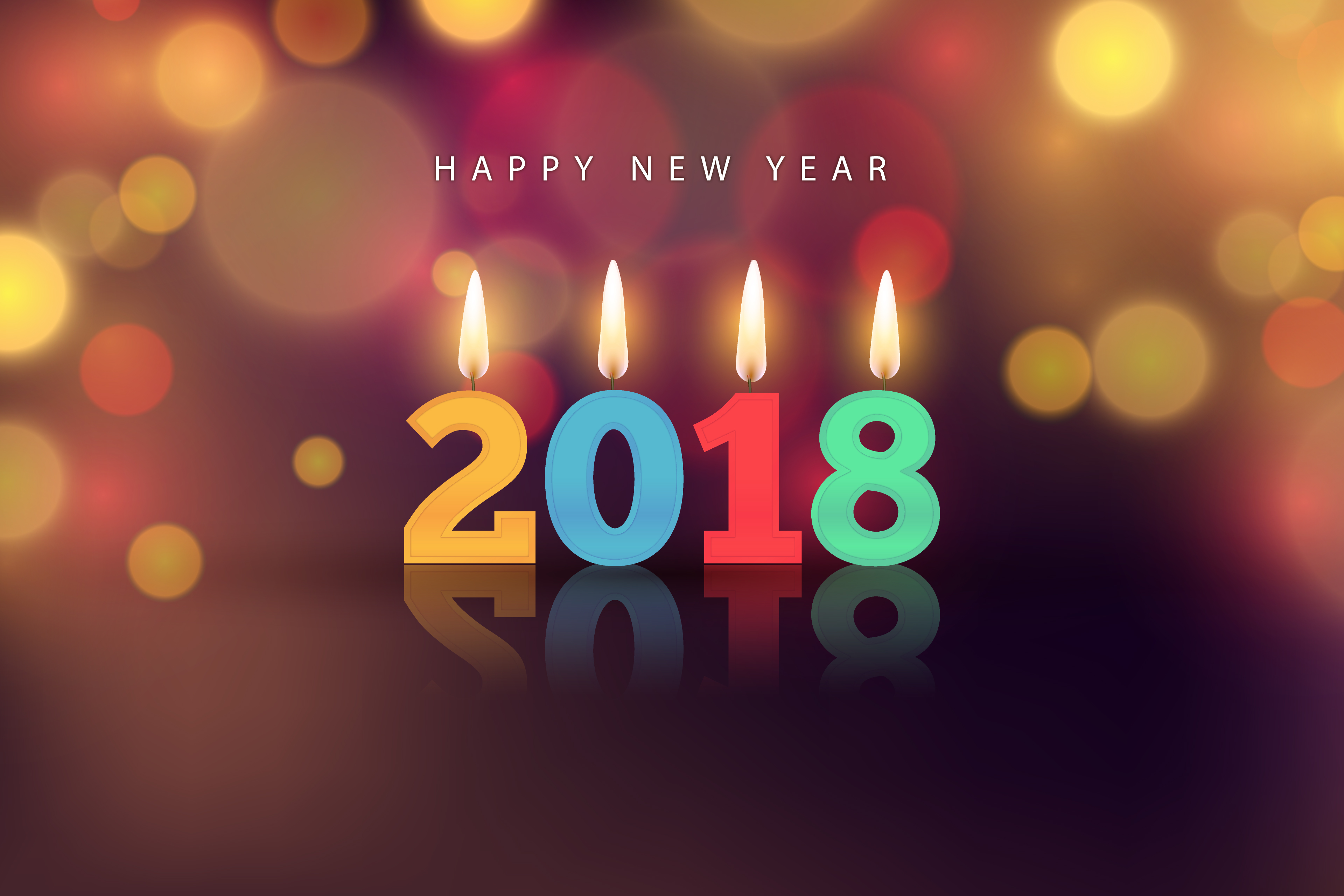 2018年新年快乐4k壁纸