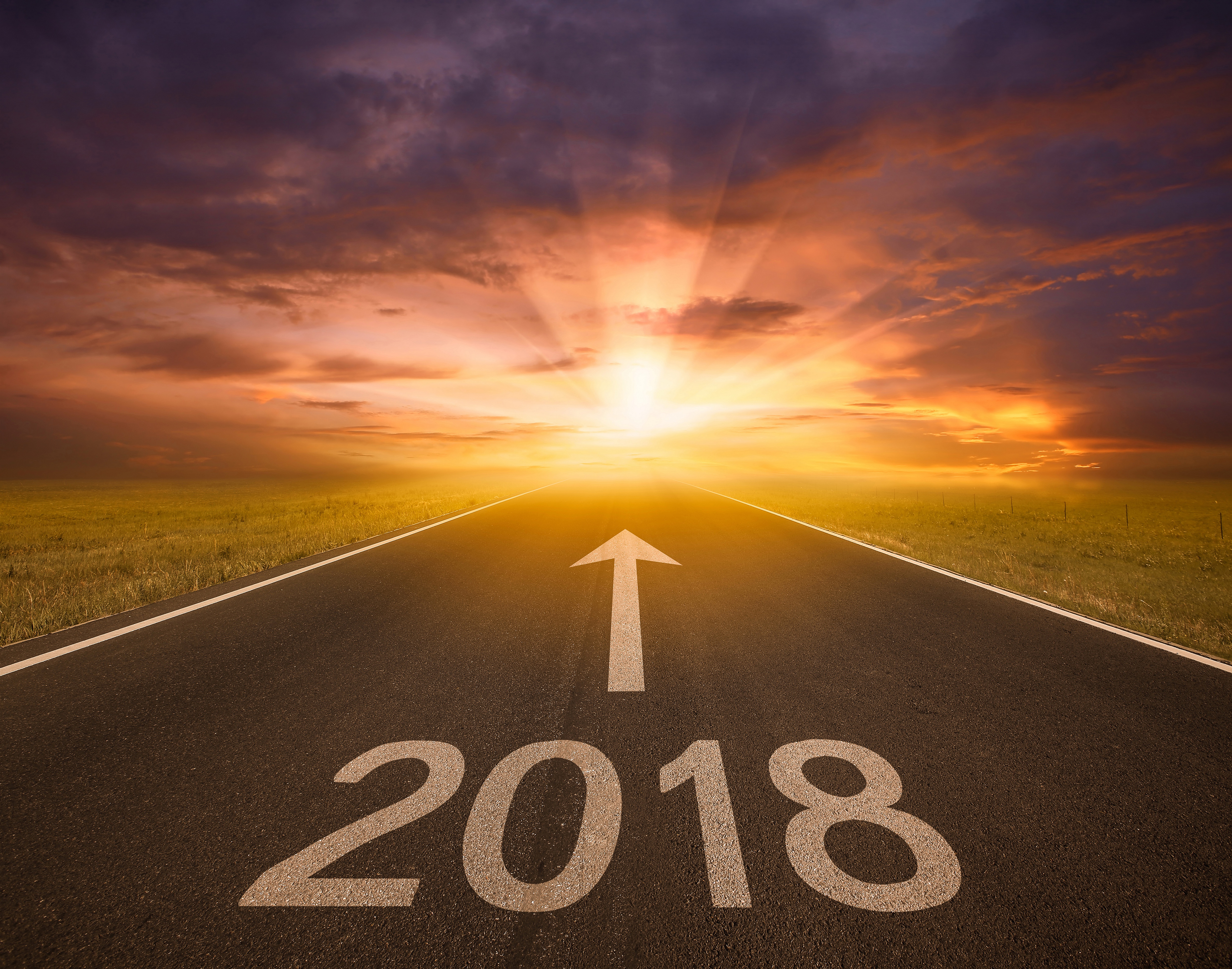 2018数字,箭头,道路公路_17425
