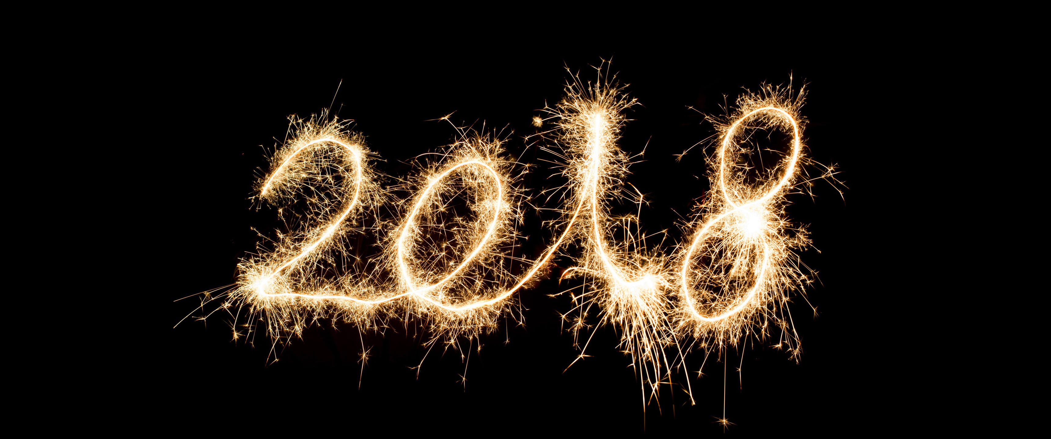 2018新年,烟火,火花,黑_16632
