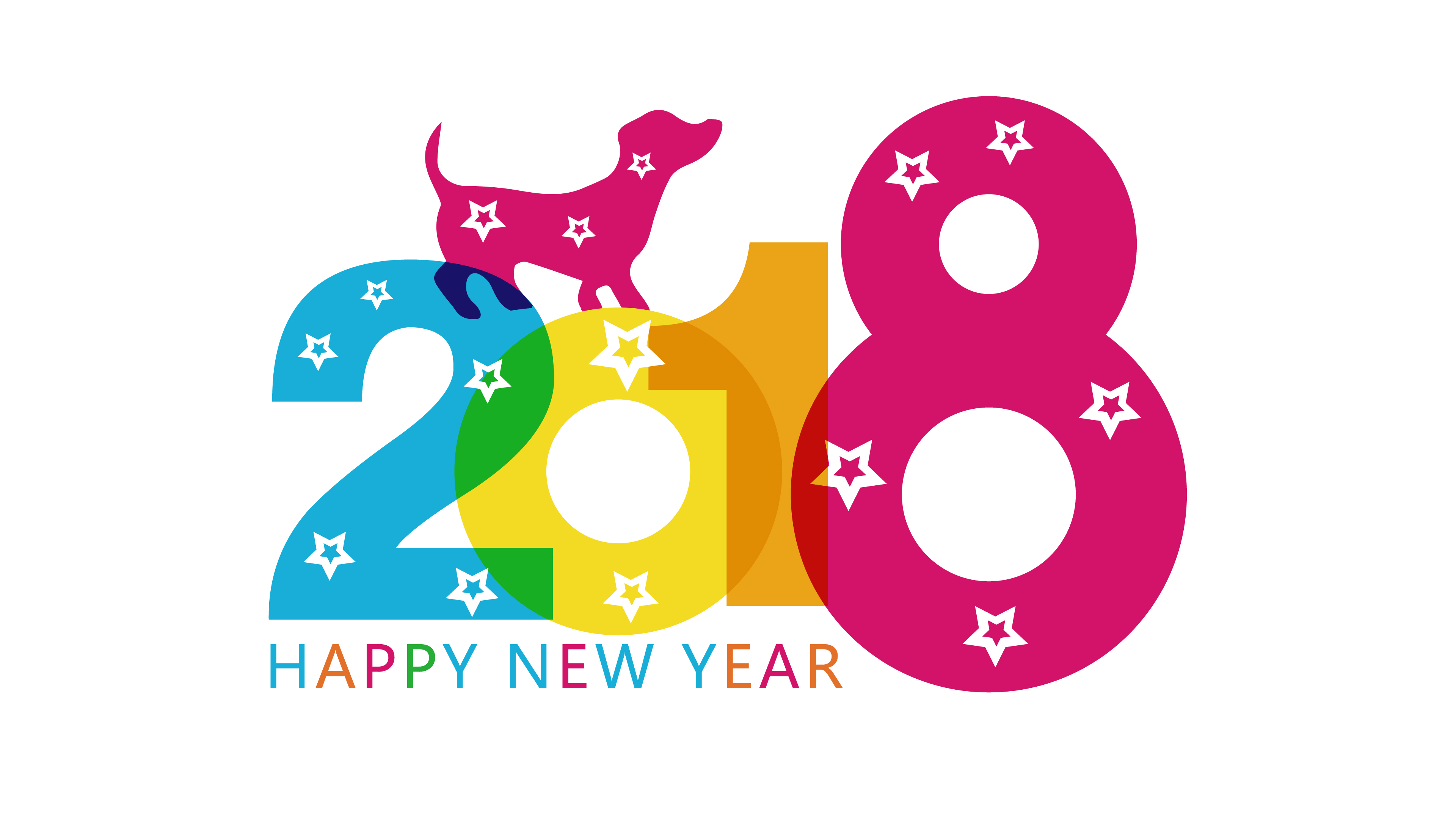 2018狗年可爱4k桌面壁纸