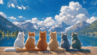 猫咪看风景