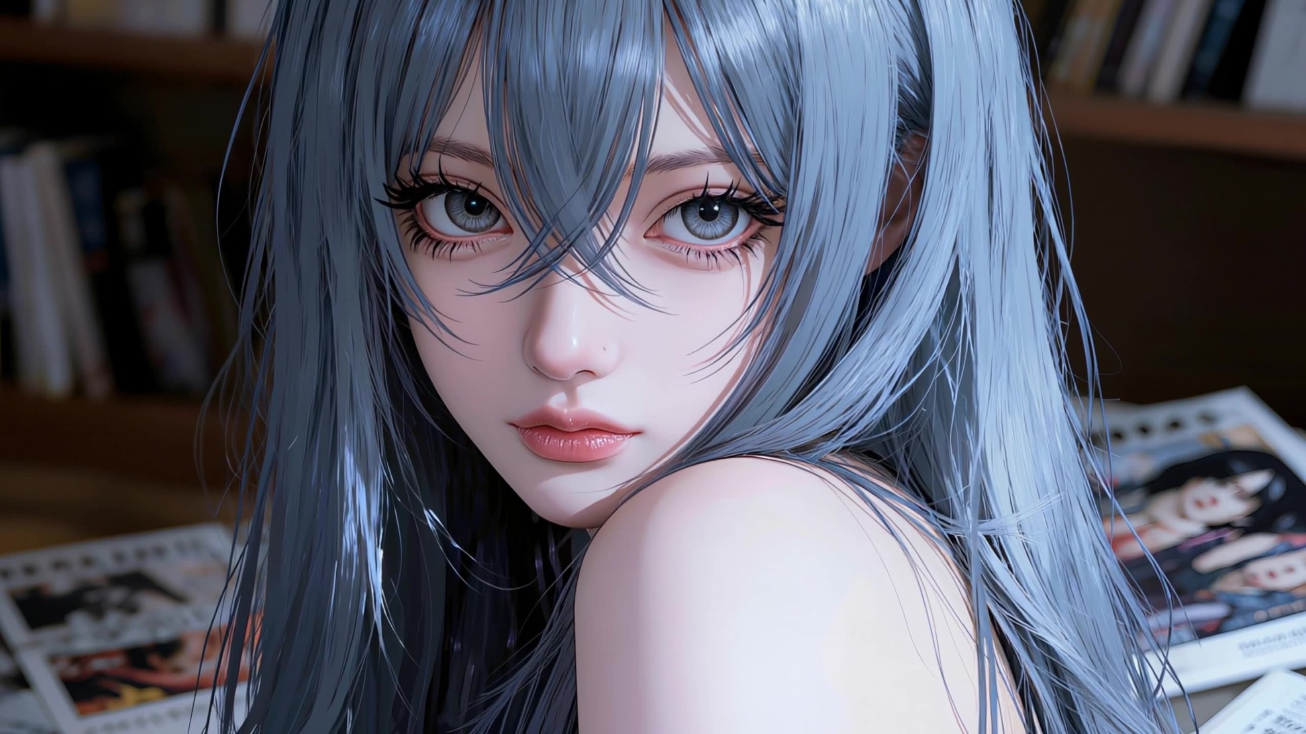 雾蓝少女