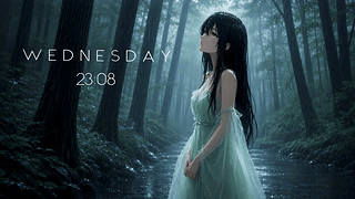 Anime girl ― Silent Rainfall in the Woods  ― アニメの少女 ― 森に降る静かな雨