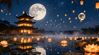 中秋佳节灯火万象