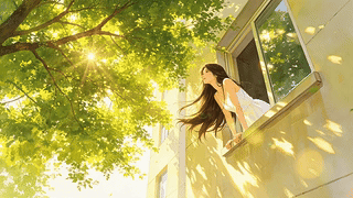 小清新美女护眼壁纸