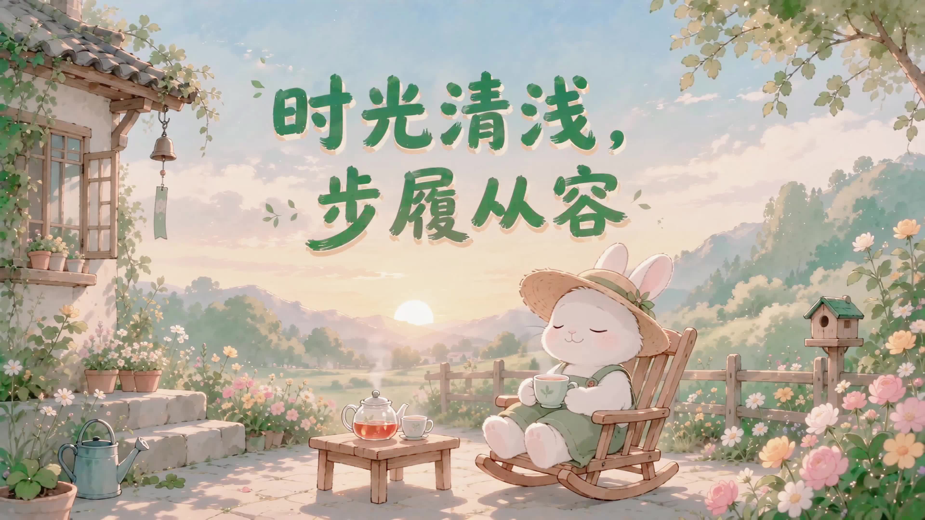 悠闲轻松的兔子