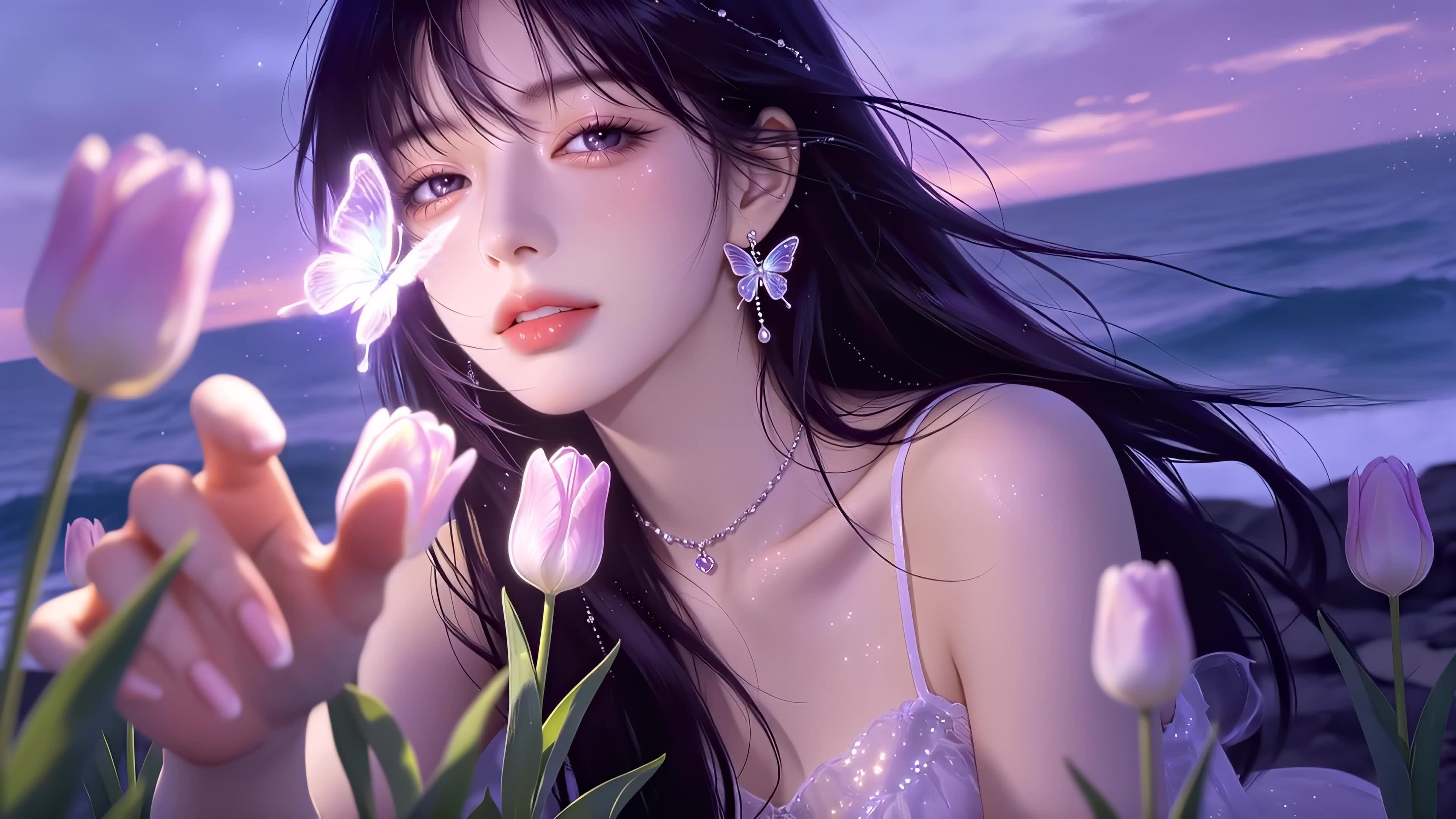 花间引碟女神