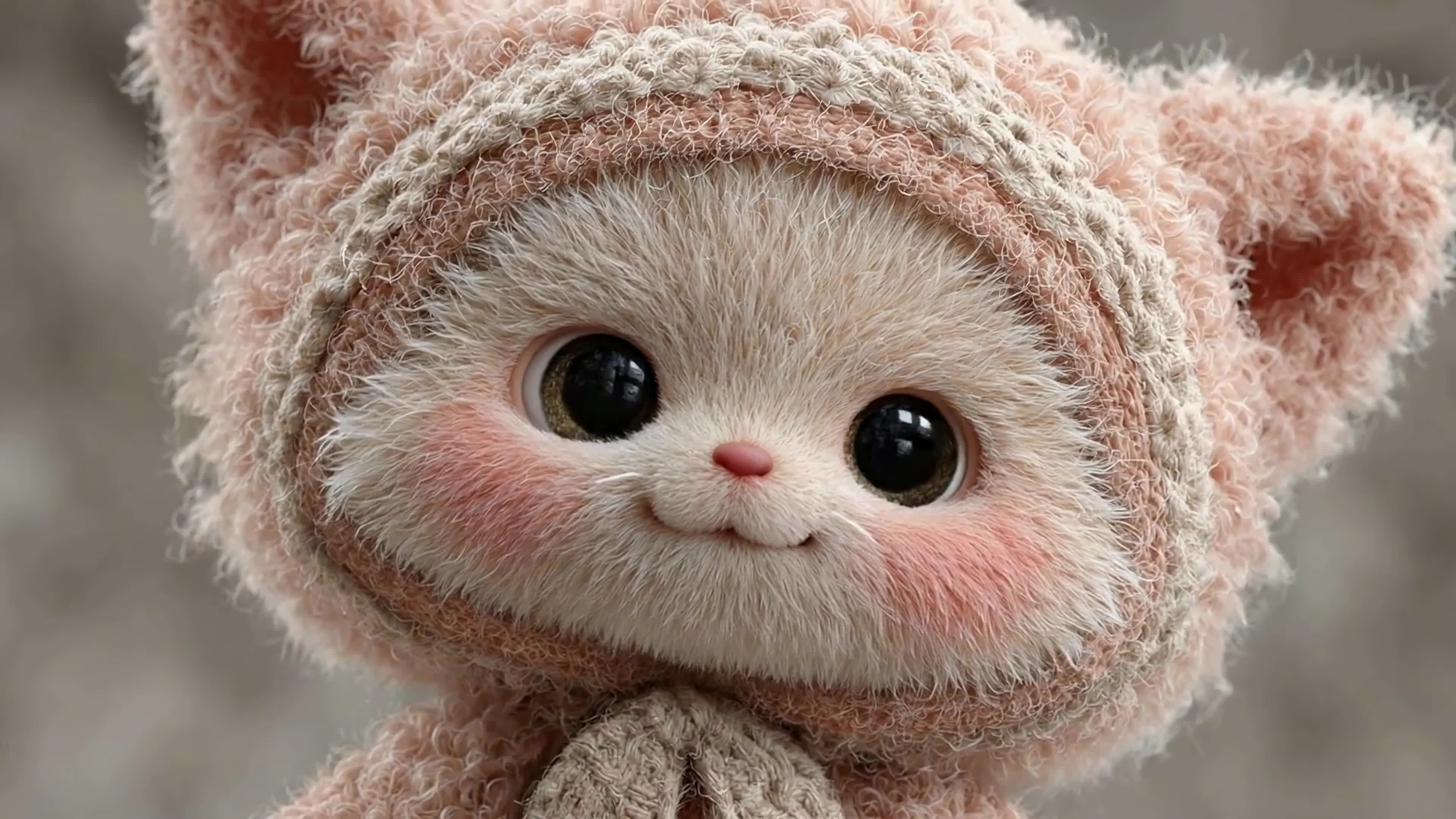 软萌毛绒小猫