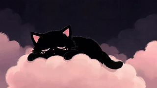 云间卧眠小黑猫