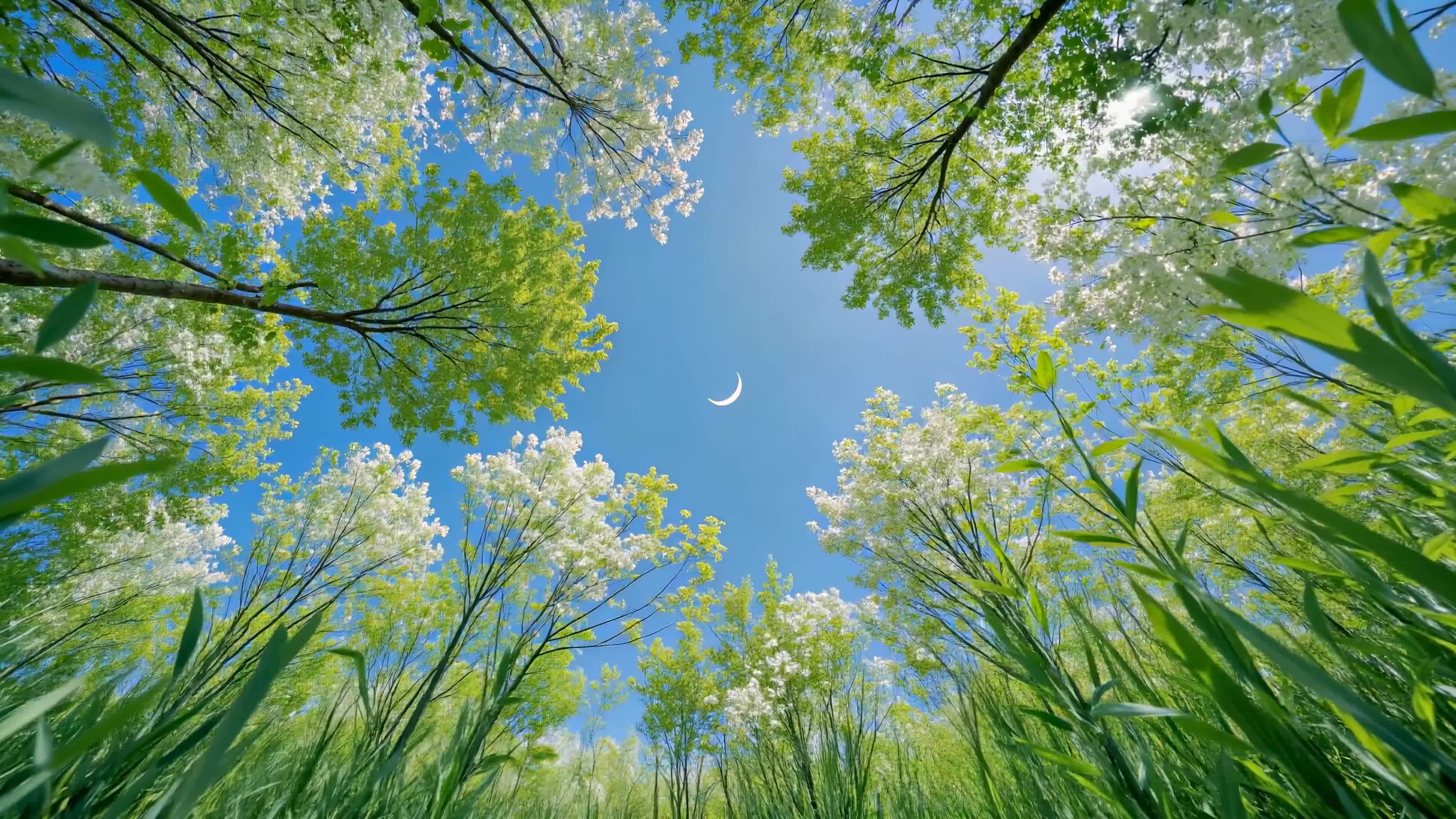 仰观春林晴空