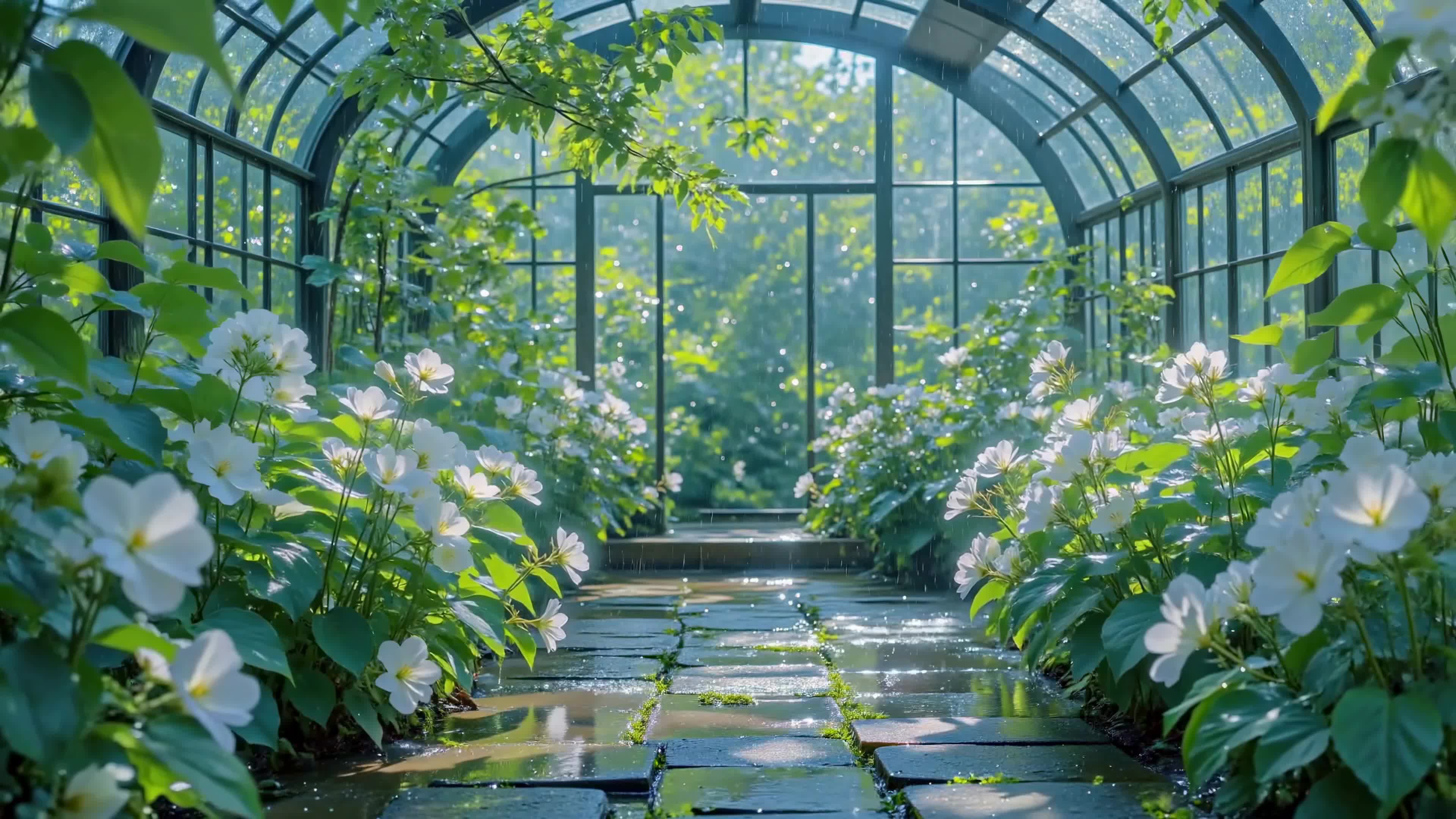 雨落温室花径