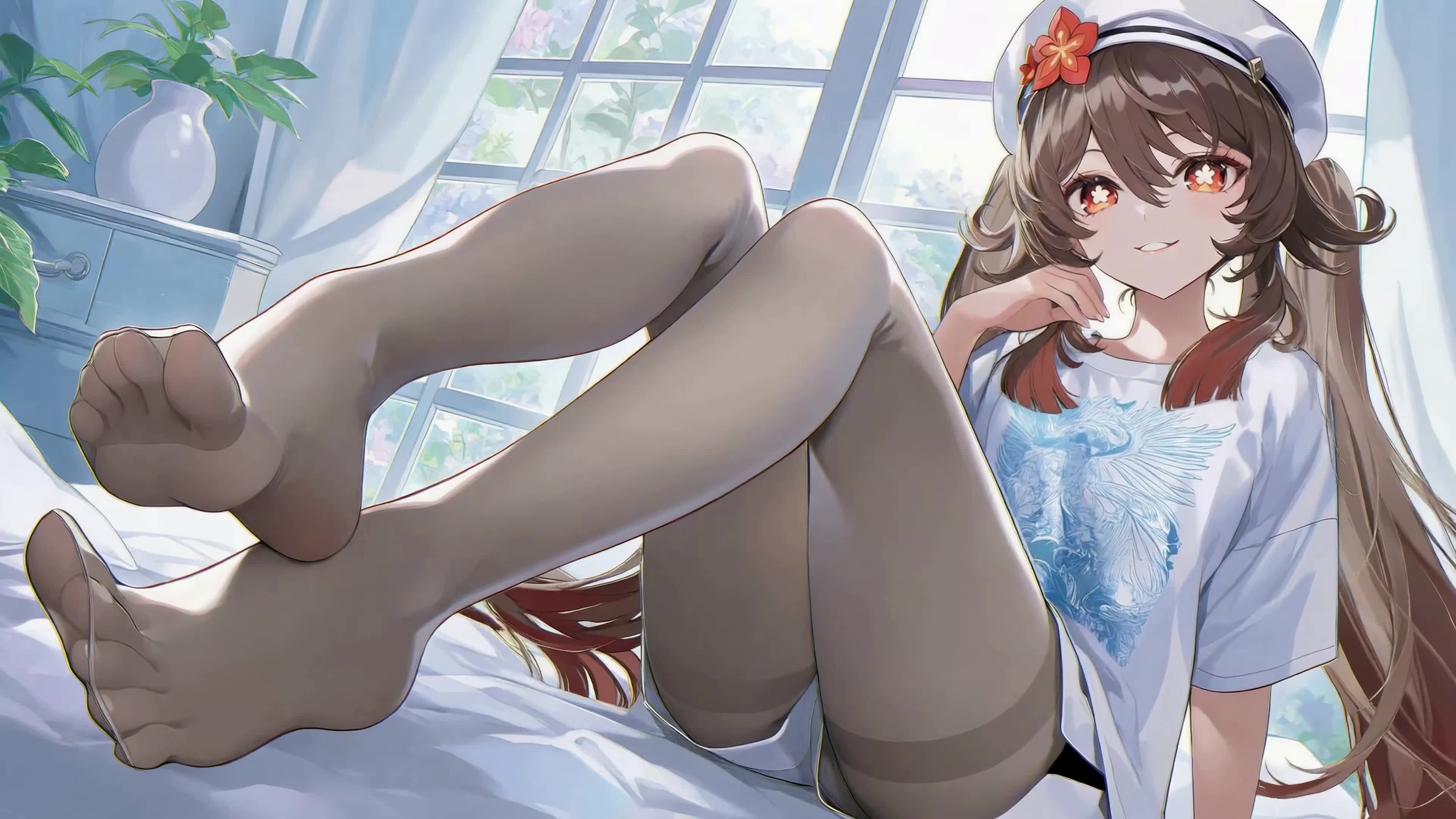 窗边闲暇少女胡桃