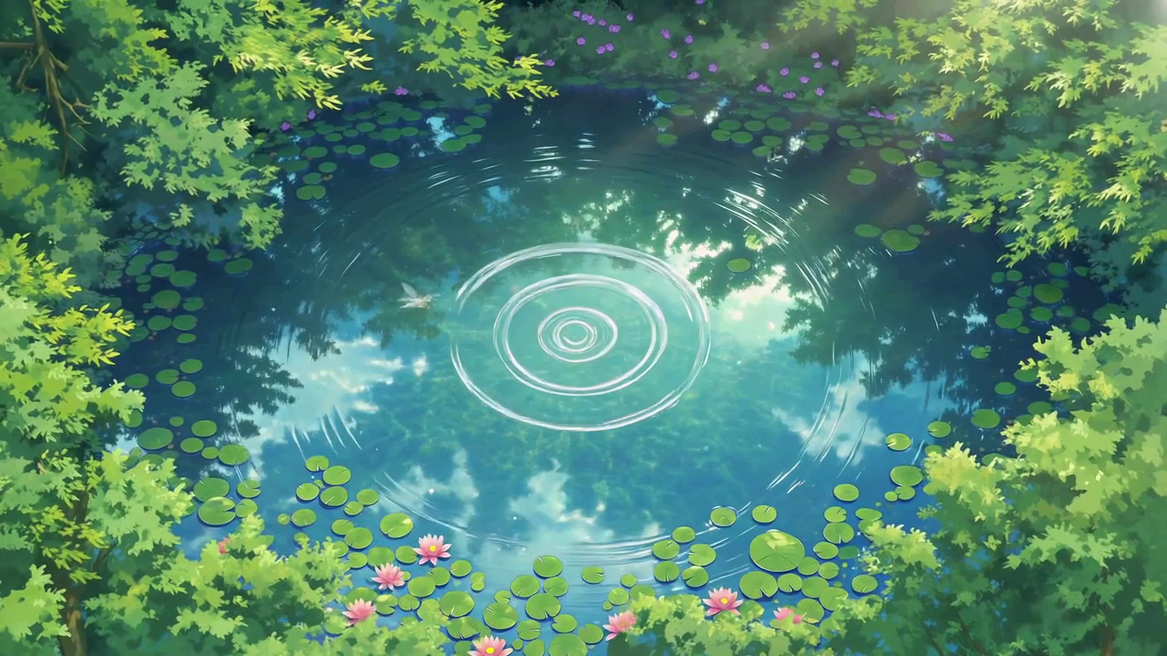 林间清池涟漪