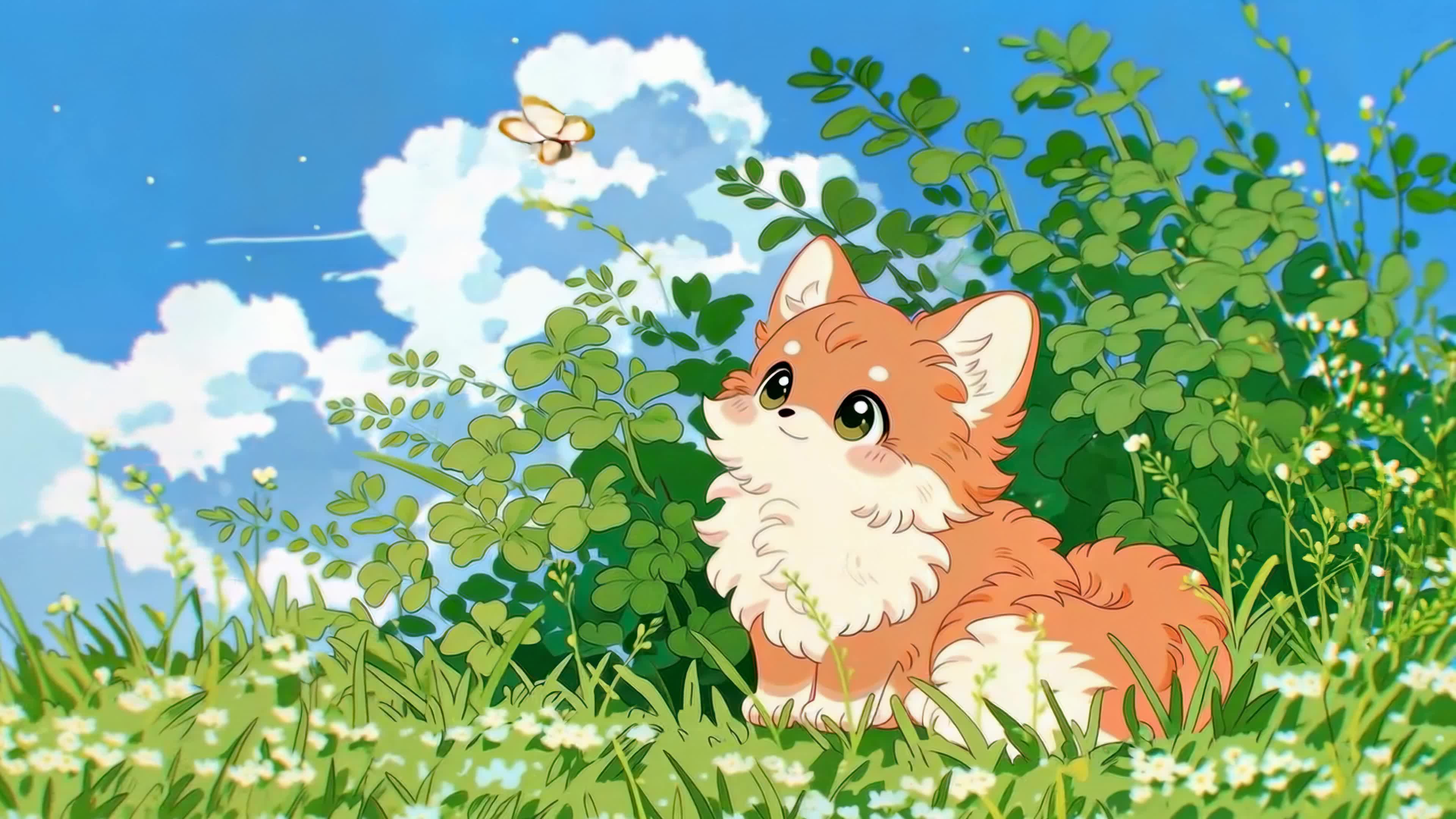 春日草丛小萌犬