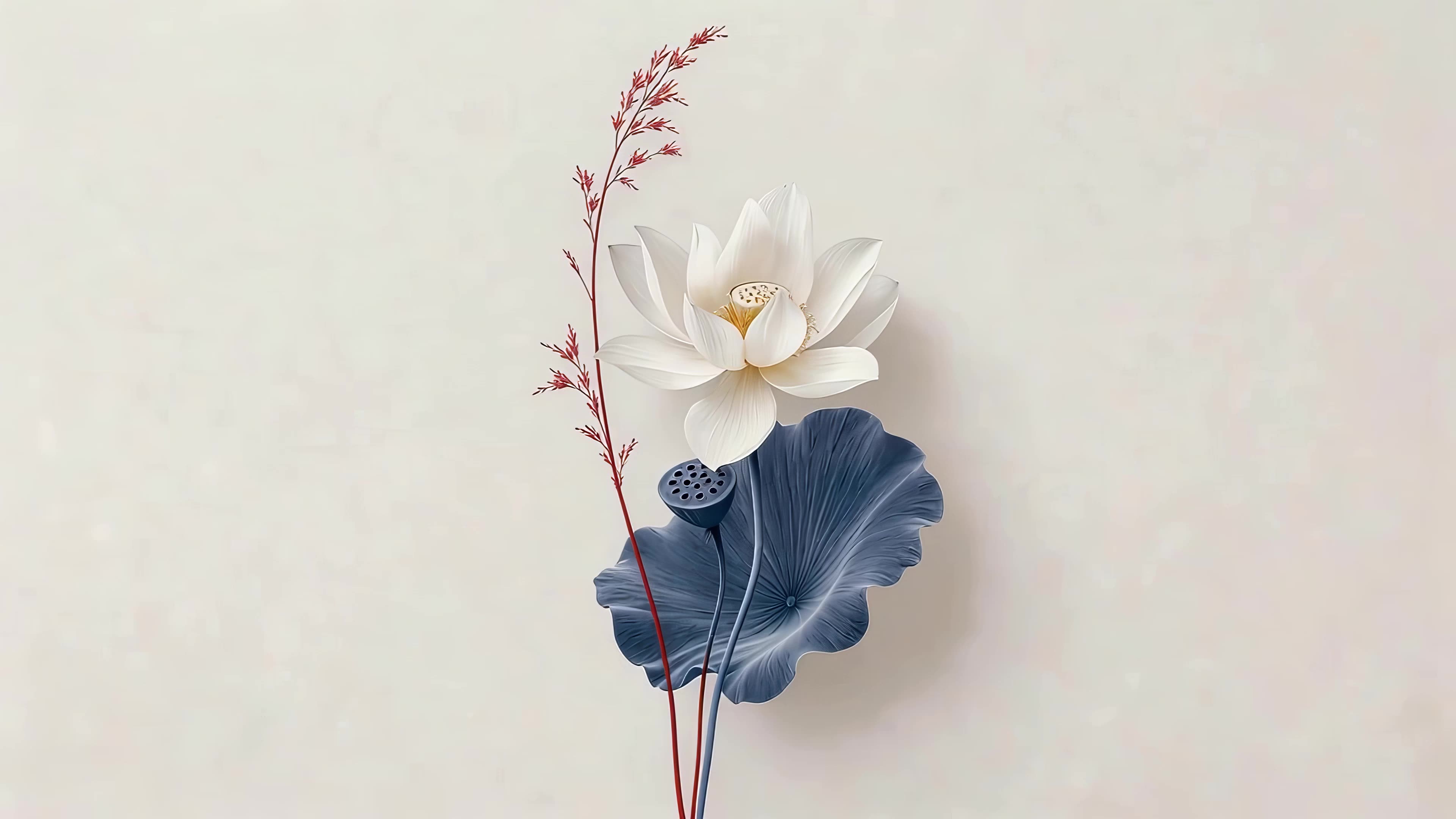 简约荷花
