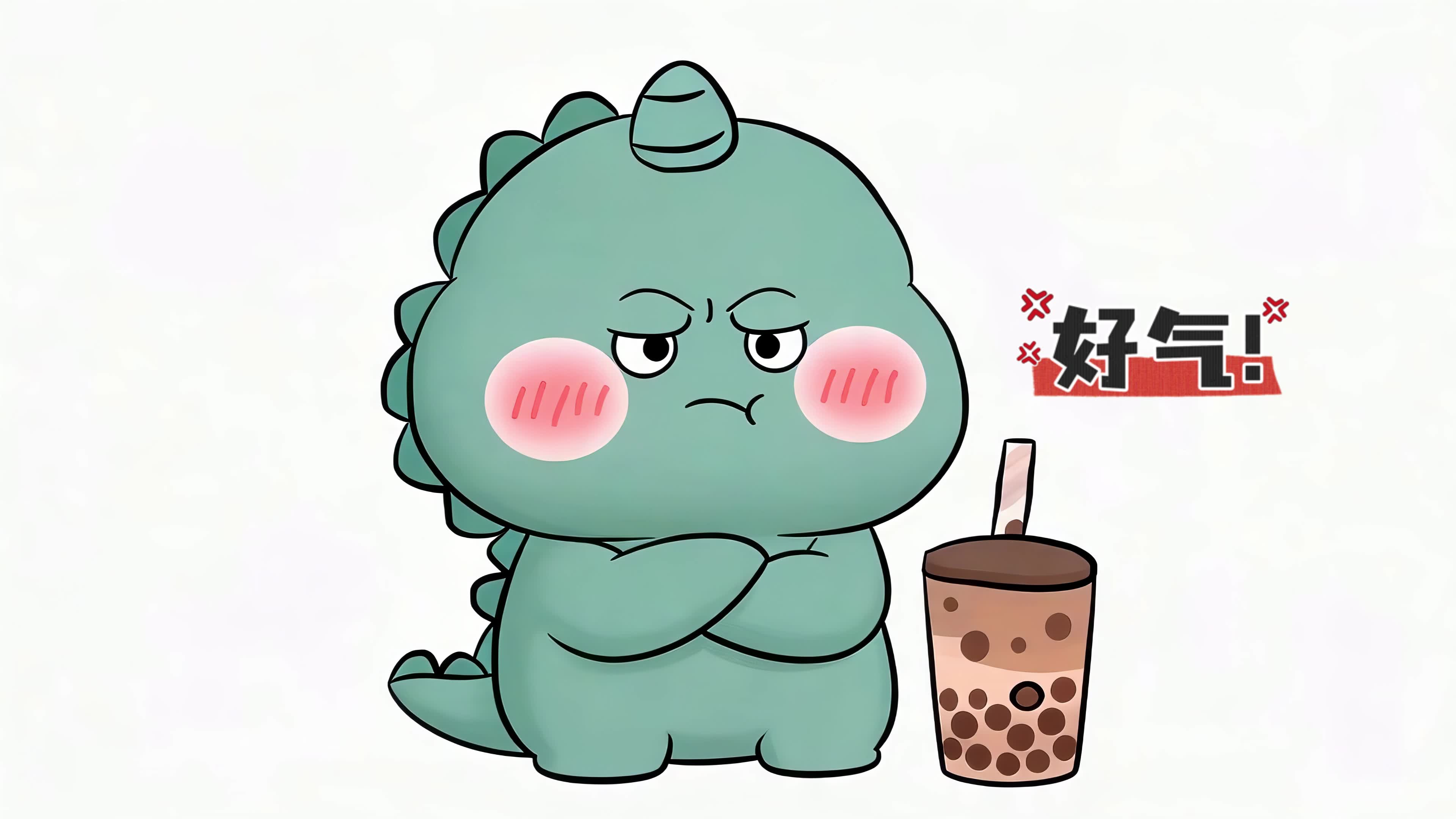 生气的小恐龙