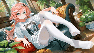 午后居家慵懒少女烟绯