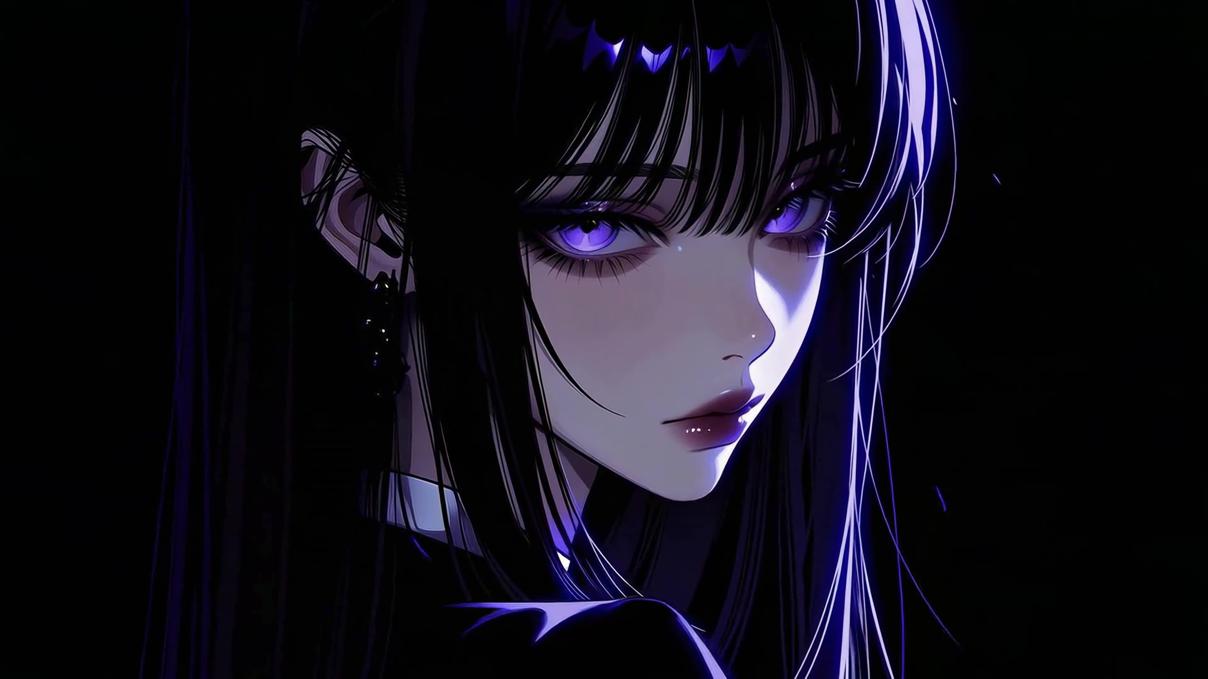 暗夜紫眸少女