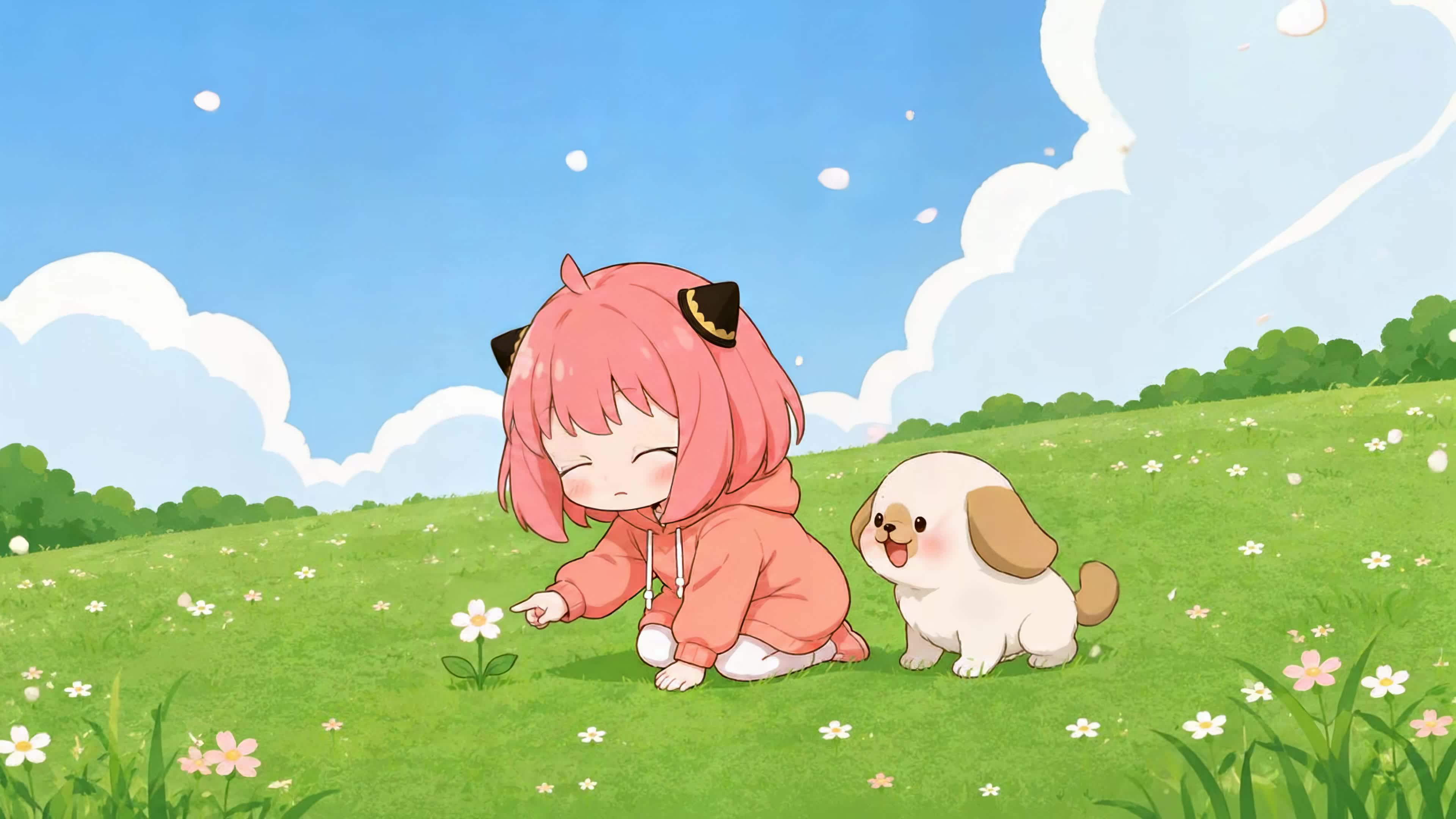晴天草地阿尼亚