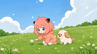 晴天草地阿尼亚