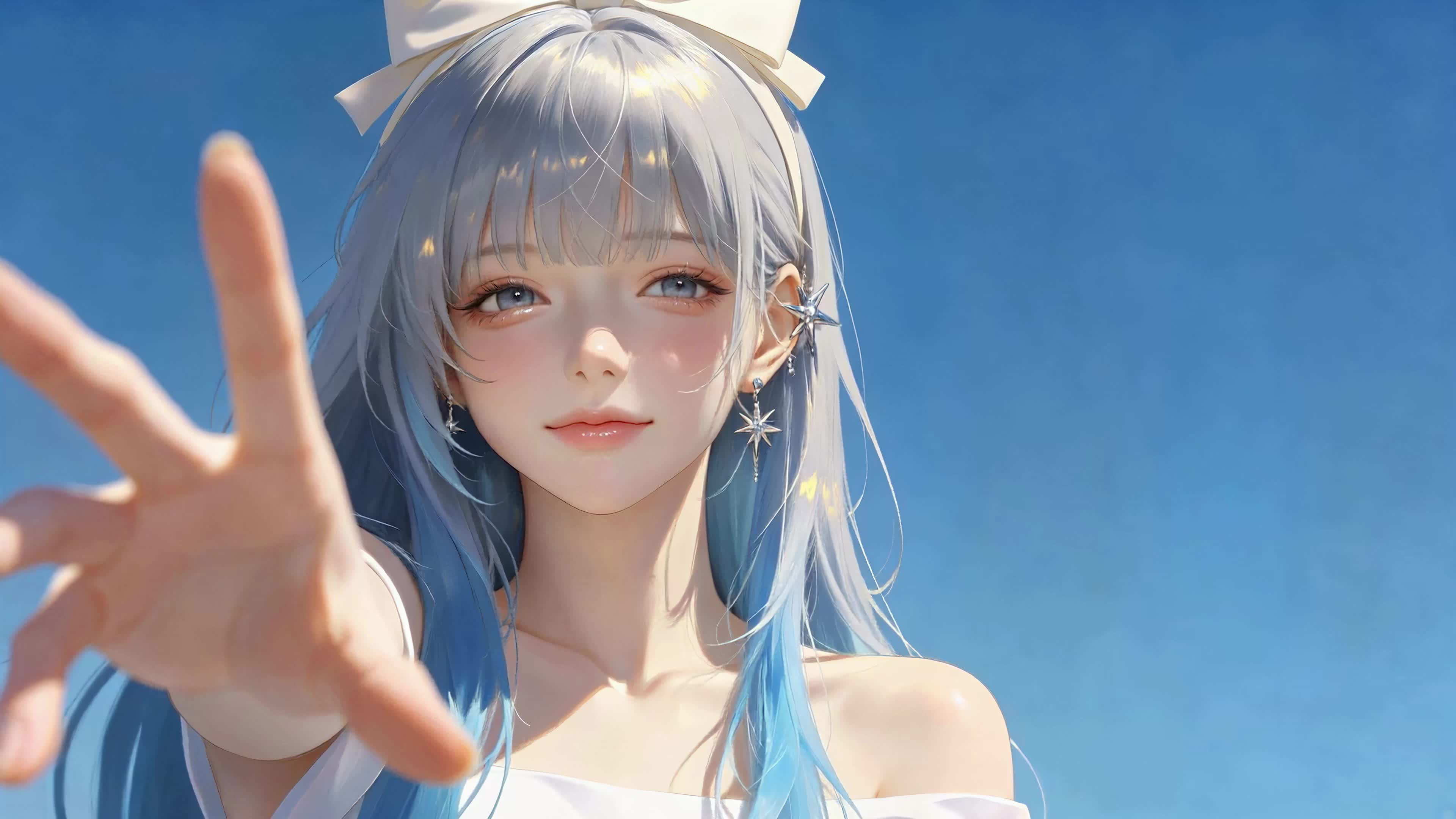 晴空下的少女邀约