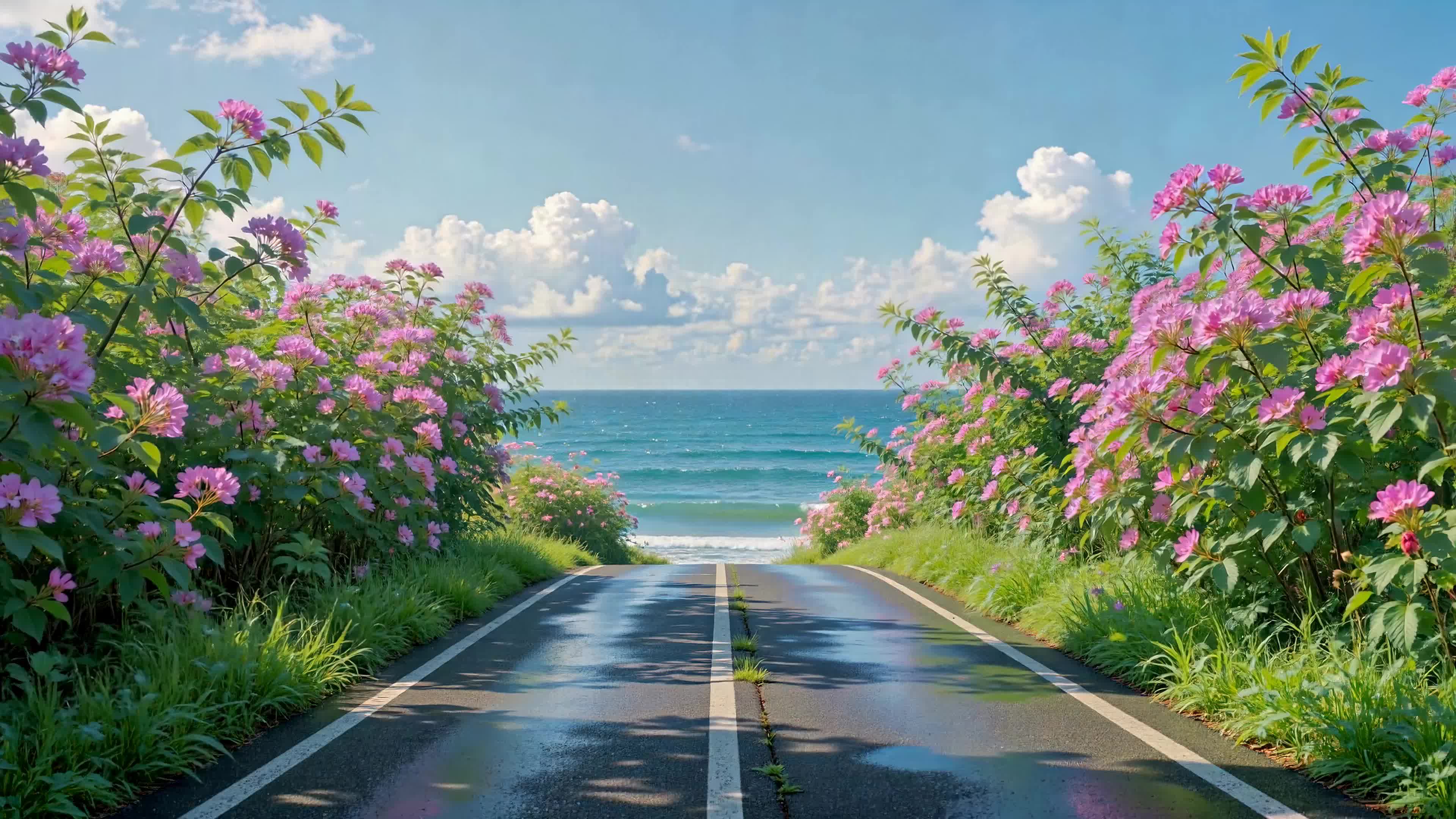 繁花之路通向碧海蓝天