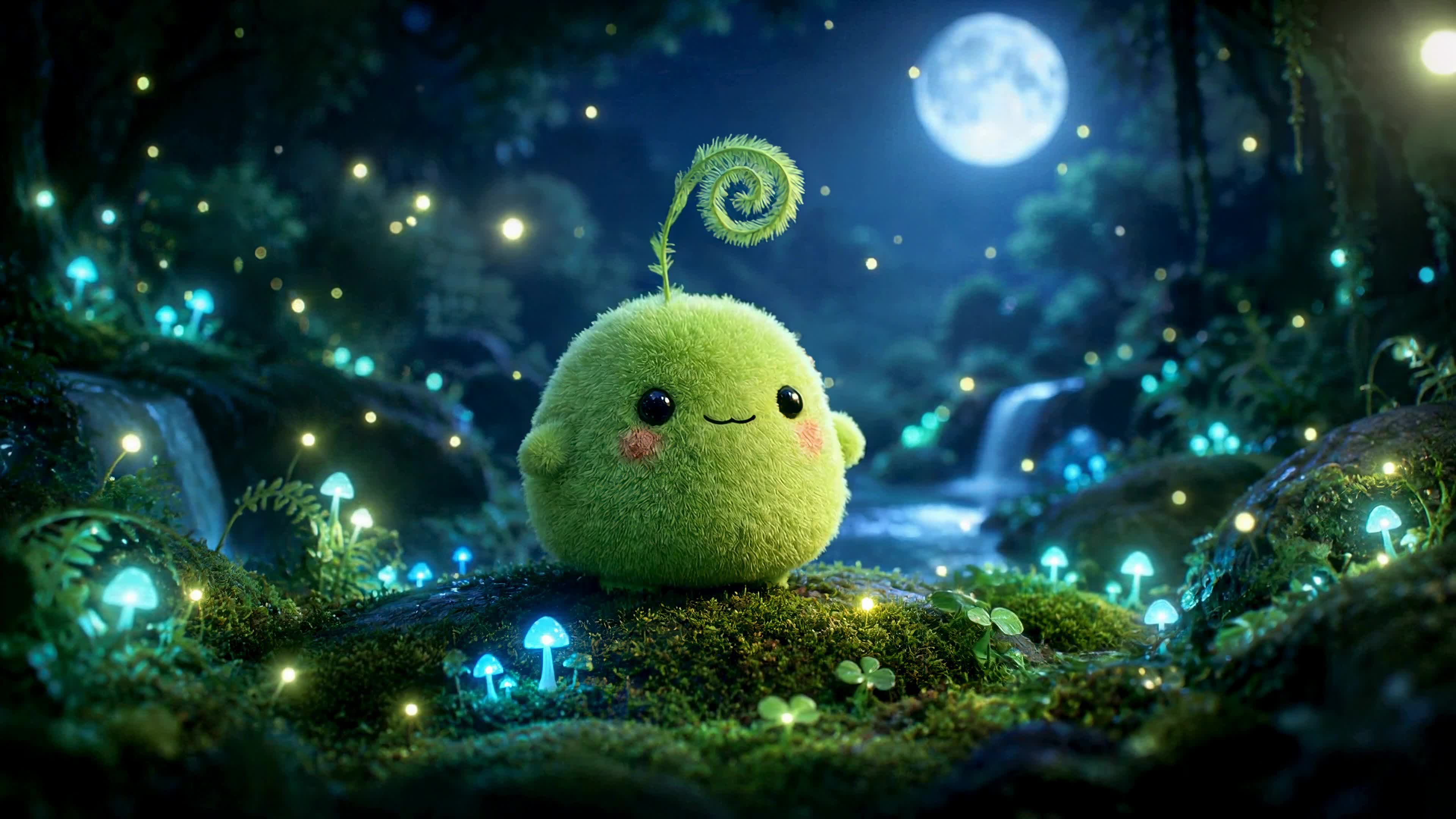 月夜森林治愈小毛球