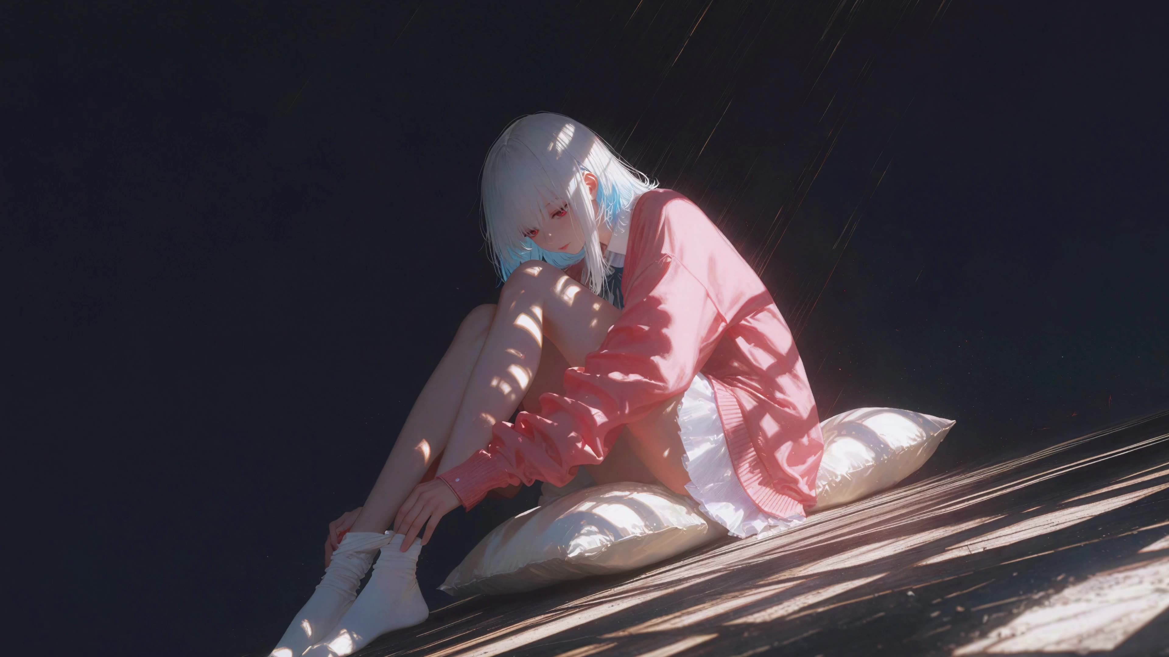 二次元忧郁美女壁纸